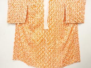 アンティーク　絞り　鹿の子模様単衣長襦袢